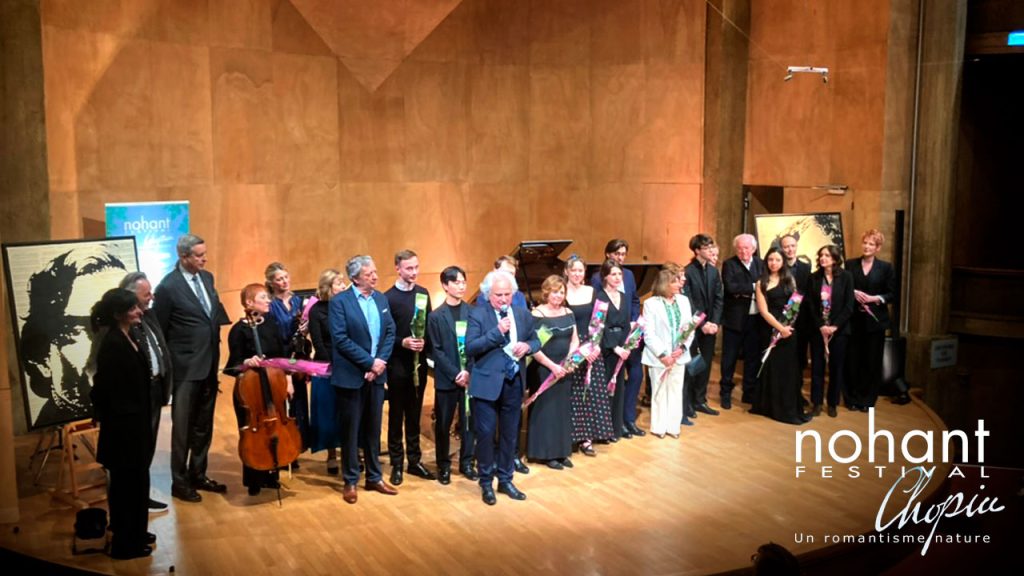 Le mercredi 11 mars, Salle Cortot, devant un public nombreux et enthousiaste, était dévoilée la programmation de la 60e édition du Nohant Festival Chopin, une saison historique marquée par la célébration de deux anniversaires : les 60 ans du Festival et les 150 ans de la disparition de George Sand. Sur scène, deux superbes portraits réalisés par Valérie Ray réunissaient les deux stars de la soirée : Frédéric Chopin et George Sand.